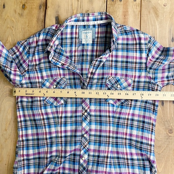 Panhandle Rough Stock Womens Pearl Button Shirt Texas Western‎ - Picture 7 of 10